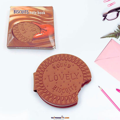 Chocolate Biscuit-Shaped Dairy Scented Unruled Notebook – With One Surprise!