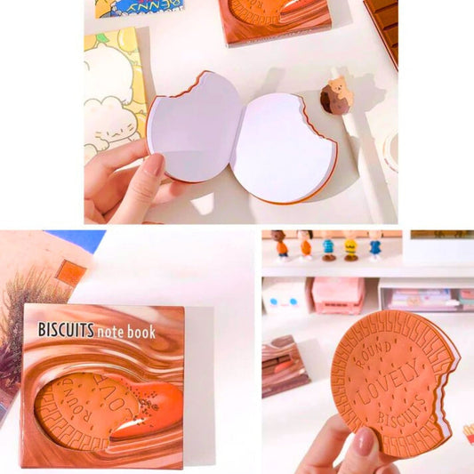 Chocolate Biscuit-Shaped Dairy Scented Unruled Notebook – With One Surprise!